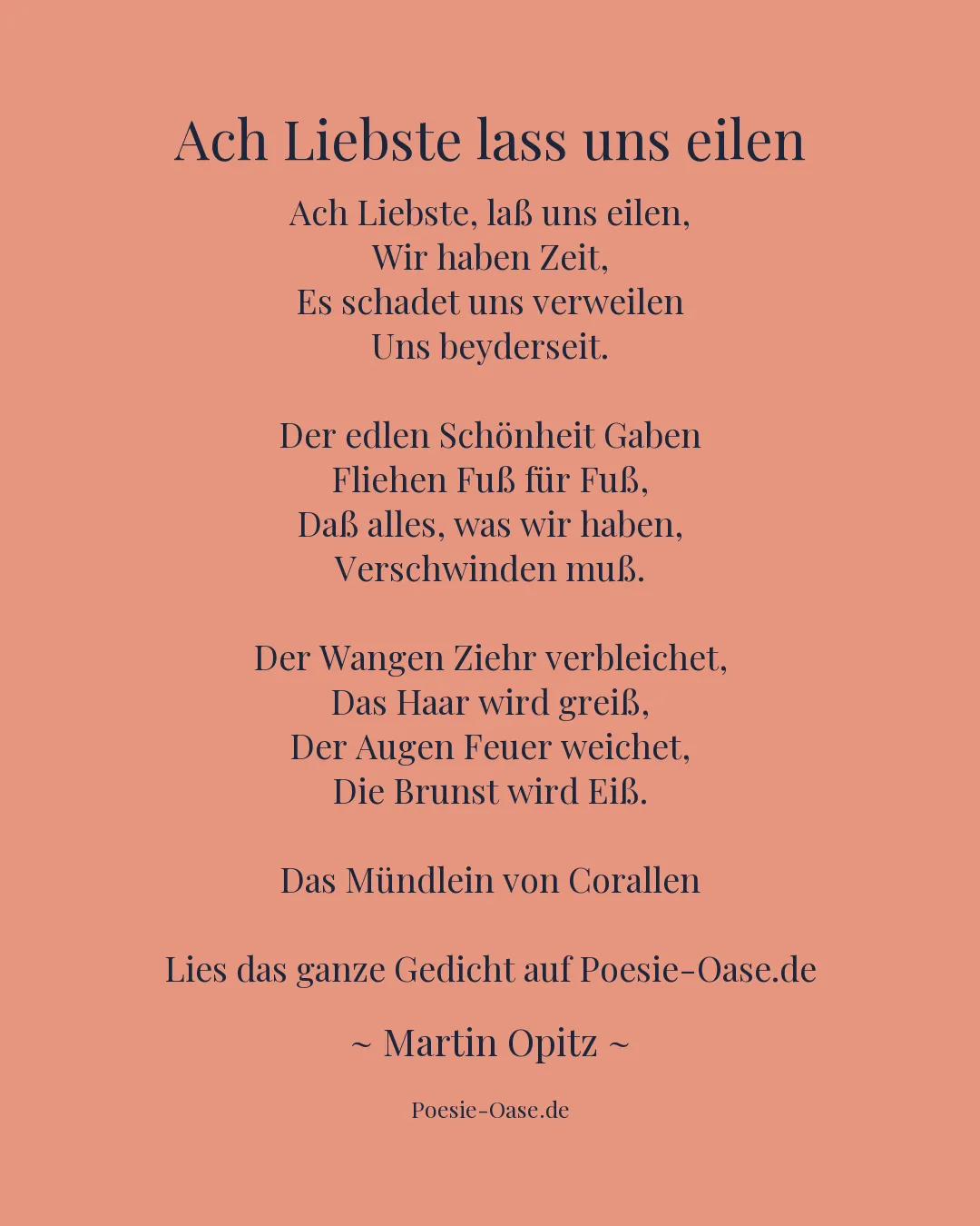 Illustration zu Ach Liebste lass uns eilen
