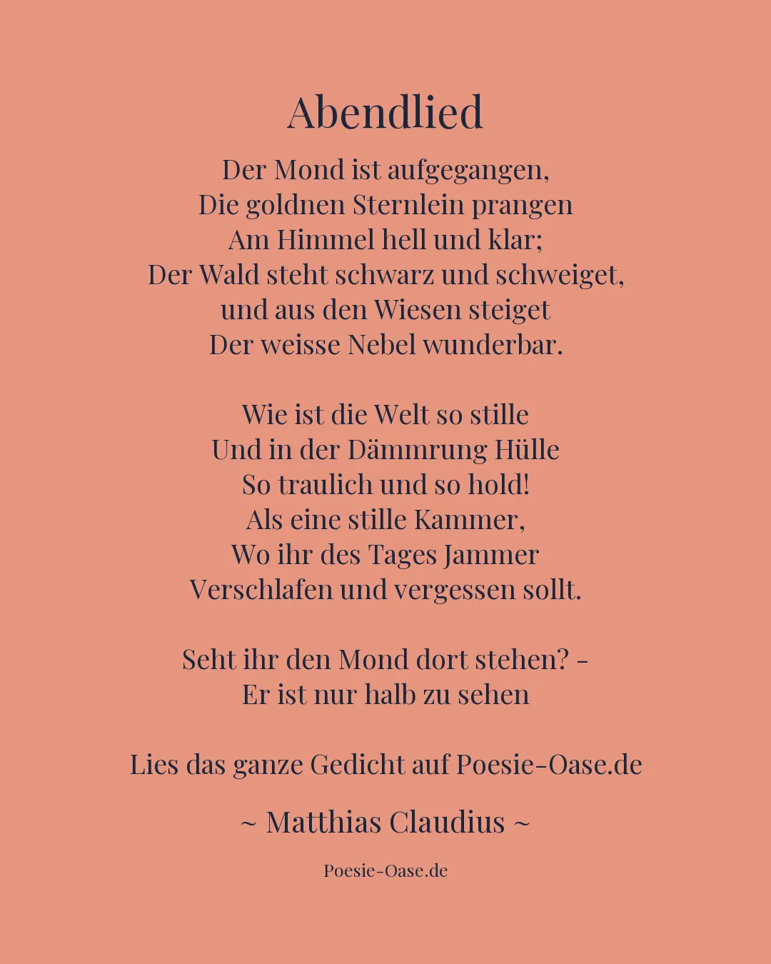 Illustration zu Abendlied