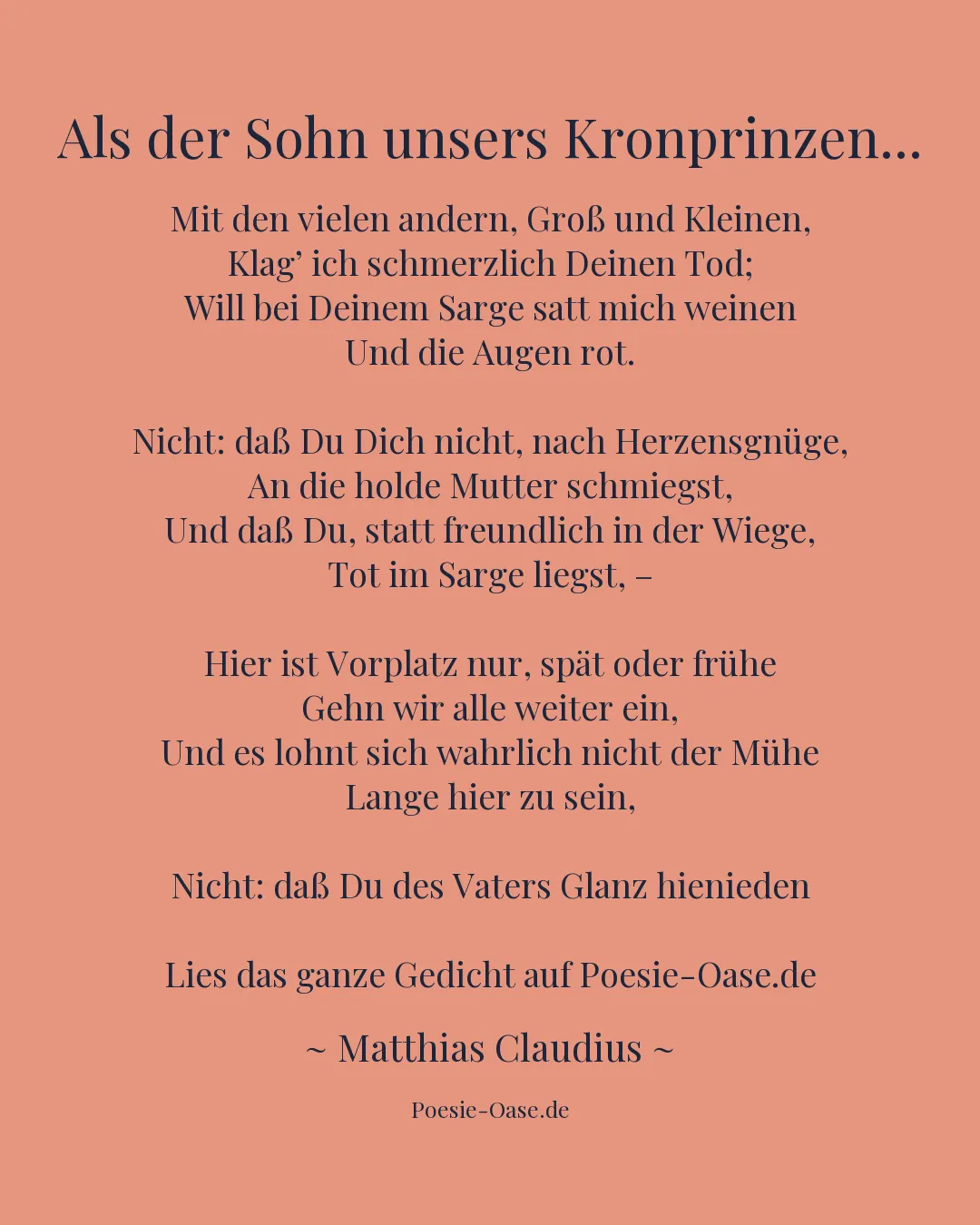 Illustration zu Als der Sohn unsers Kronprinzen...