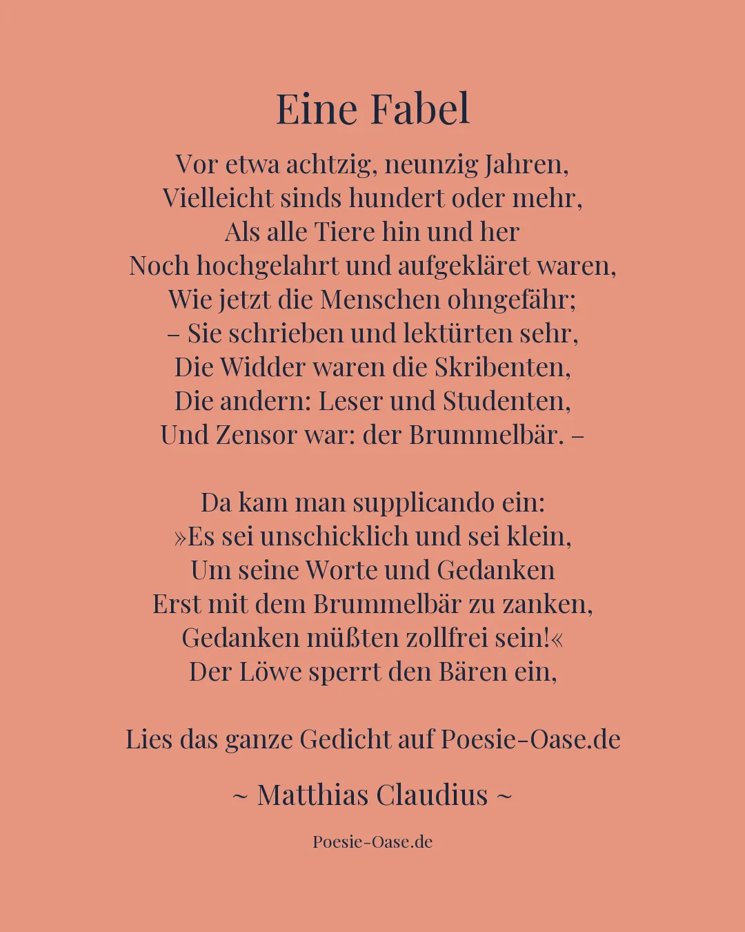 Illustration zu Eine Fabel