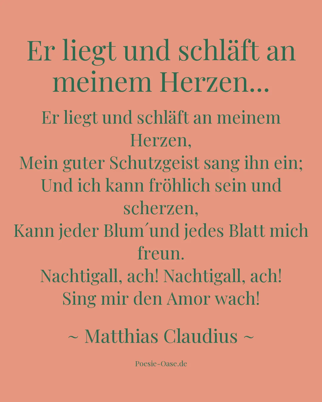 Illustration zu Er liegt und schläft an meinem Herzen...
