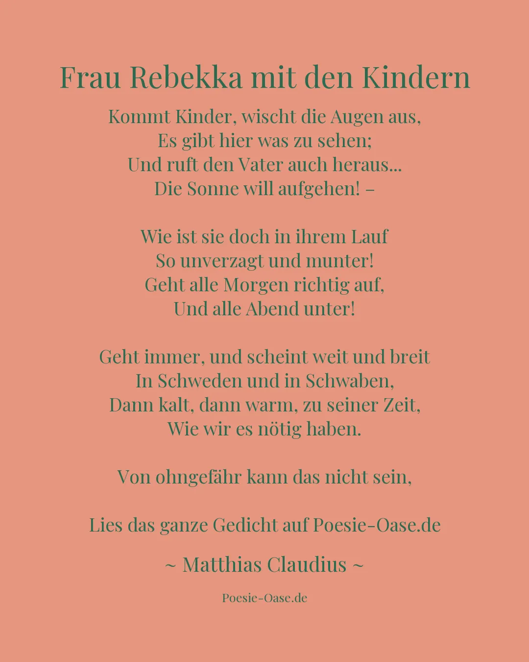 Illustration zu Frau Rebekka mit den Kindern
