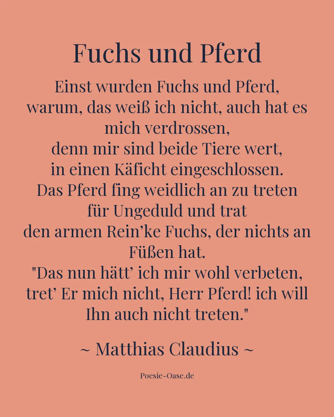 Illustration zu Fuchs und Pferd