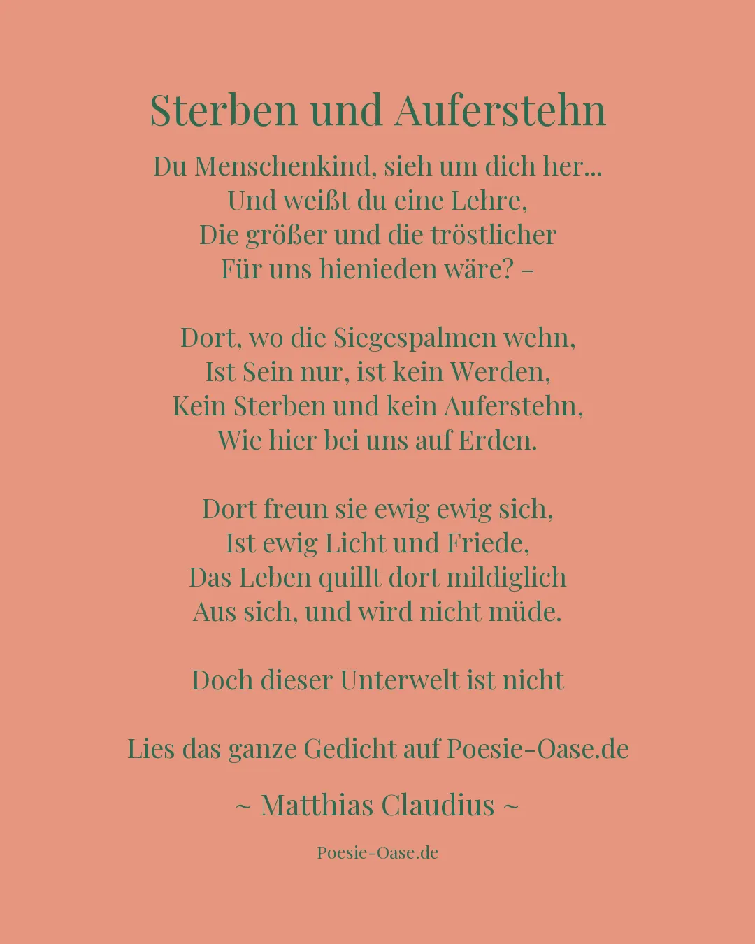 Illustration zu Sterben und Auferstehn