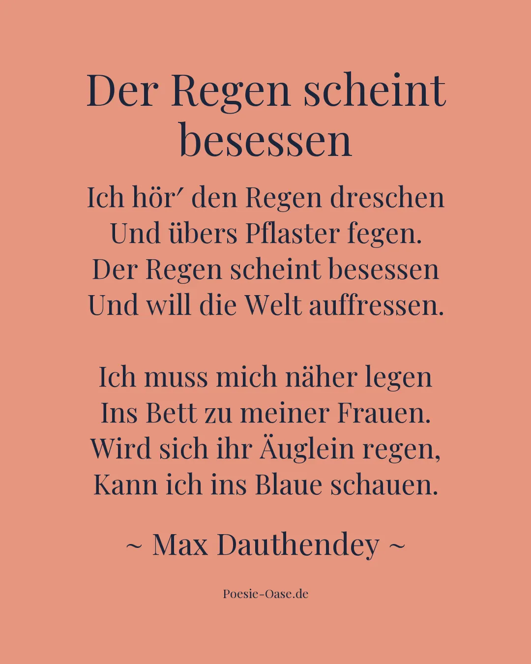 Illustration zu Der Regen scheint besessen