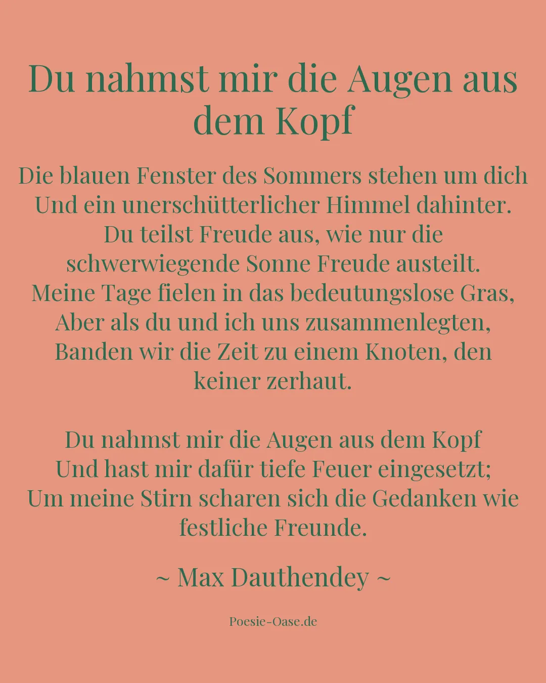 Illustration zu Du nahmst mir die Augen aus dem Kopf