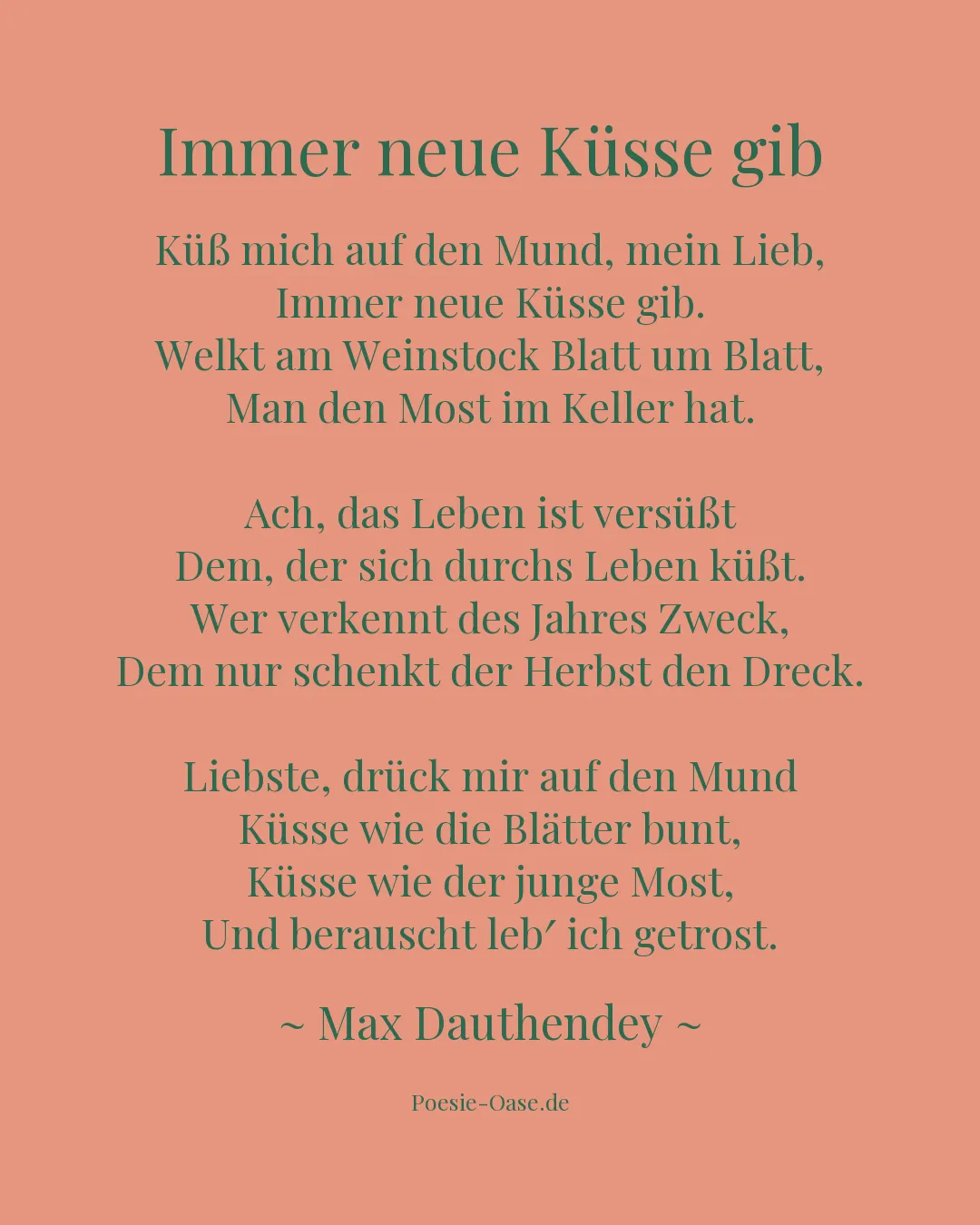 Illustration zu Immer neue Küsse gib