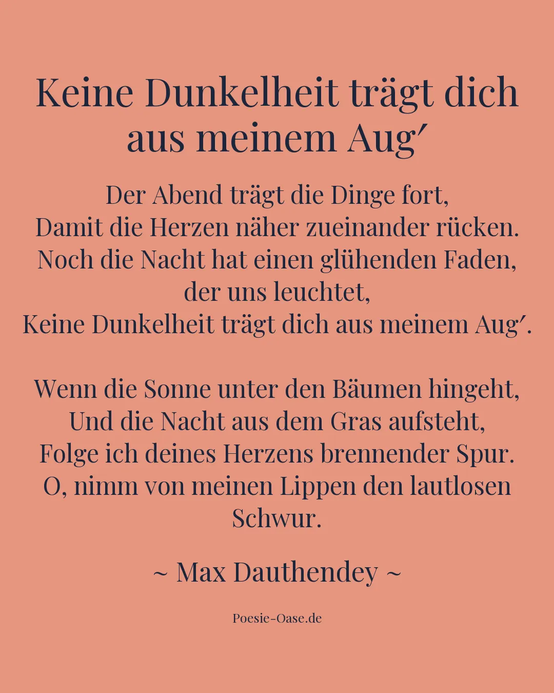 Illustration zu Keine Dunkelheit trägt dich aus meinem Aug′