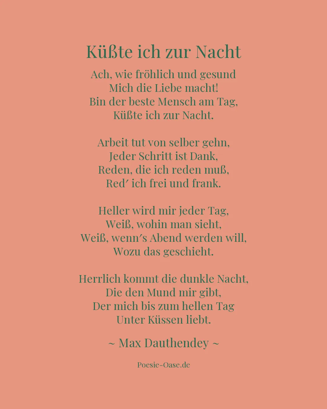 Illustration zu Küßte ich zur Nacht