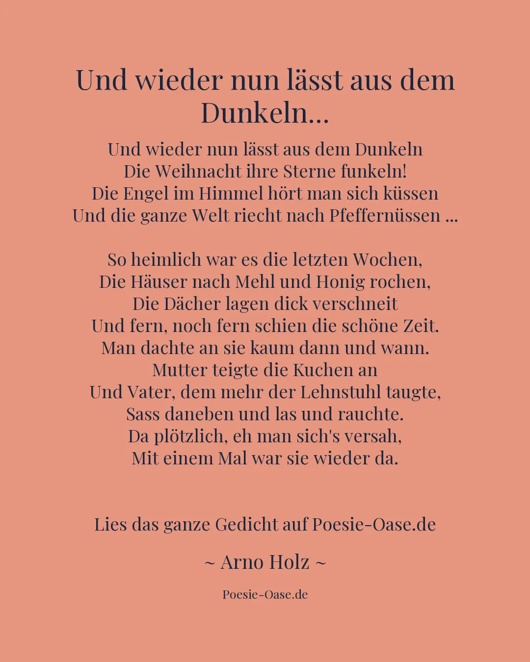 Illustration zu Und wieder nun lässt aus dem Dunkeln...