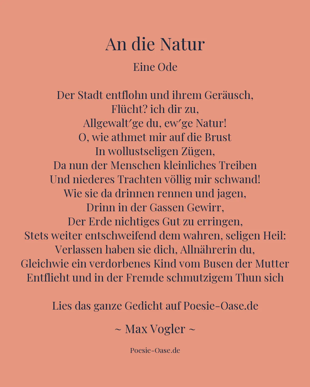 Illustration zu An die Natur