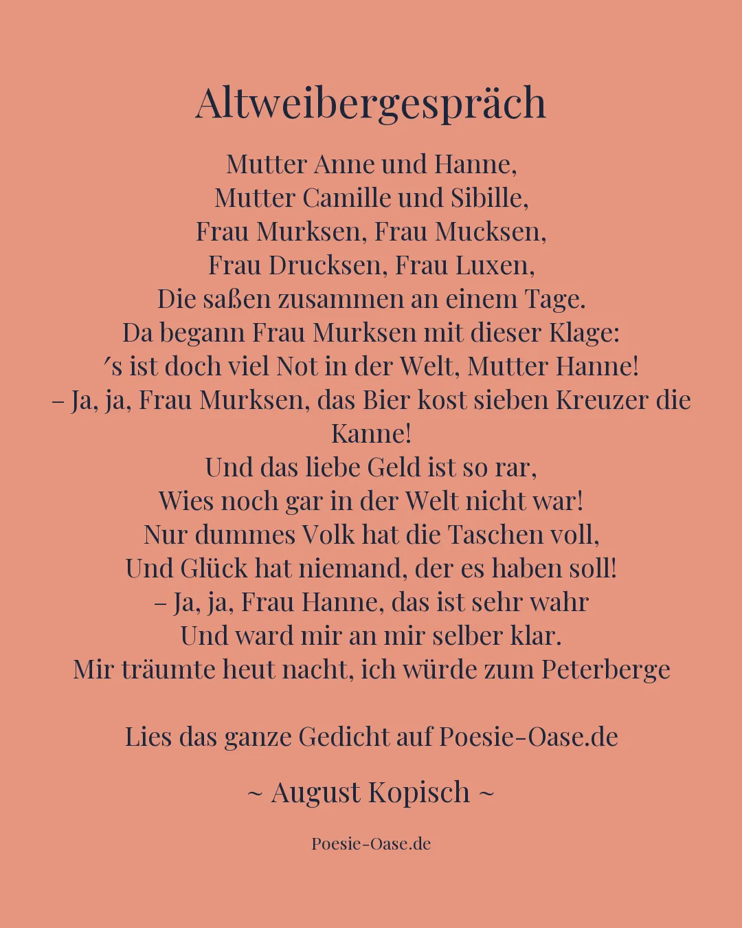 Illustration zu Altweibergespräch