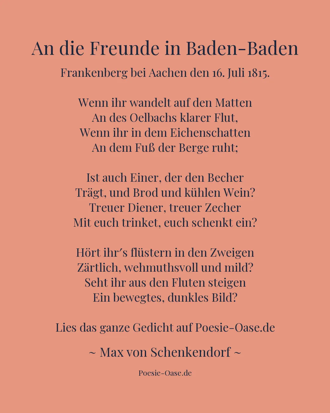 Illustration zu An die Freunde in Baden-Baden