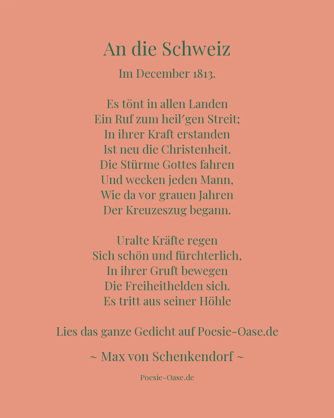 Illustration zu An die Schweiz