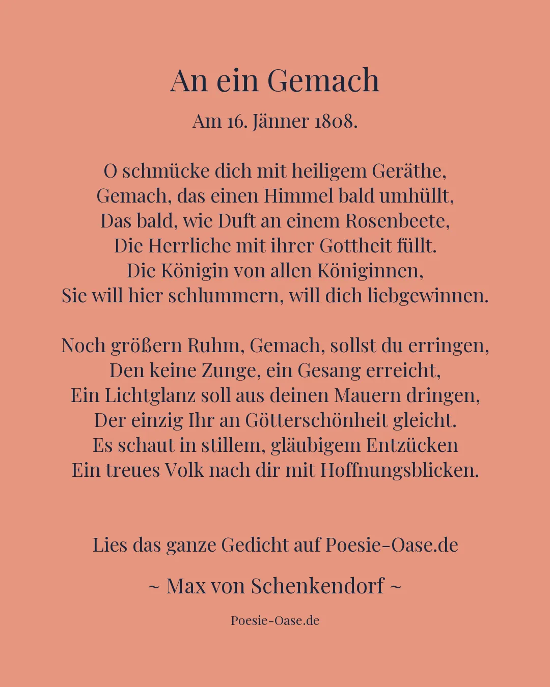 Illustration zu An ein Gemach