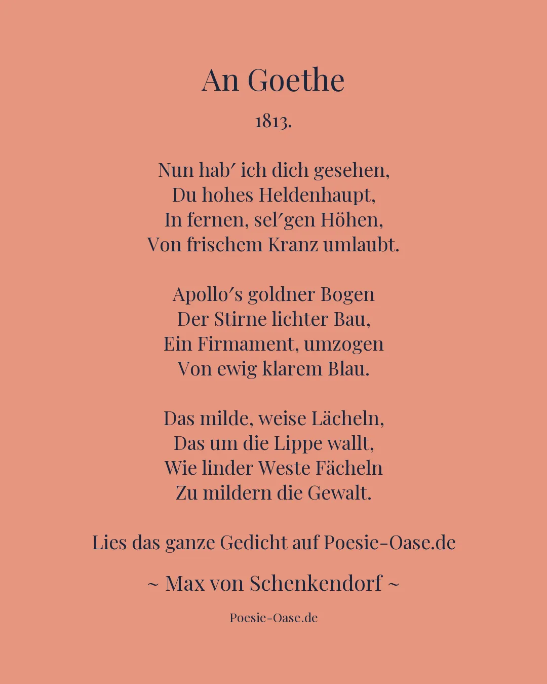 Illustration zu An Goethe