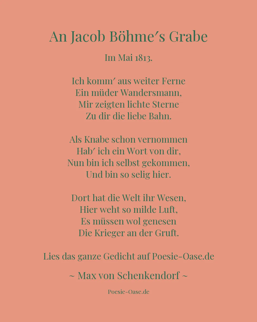 Illustration zu An Jacob Böhme′s Grabe
