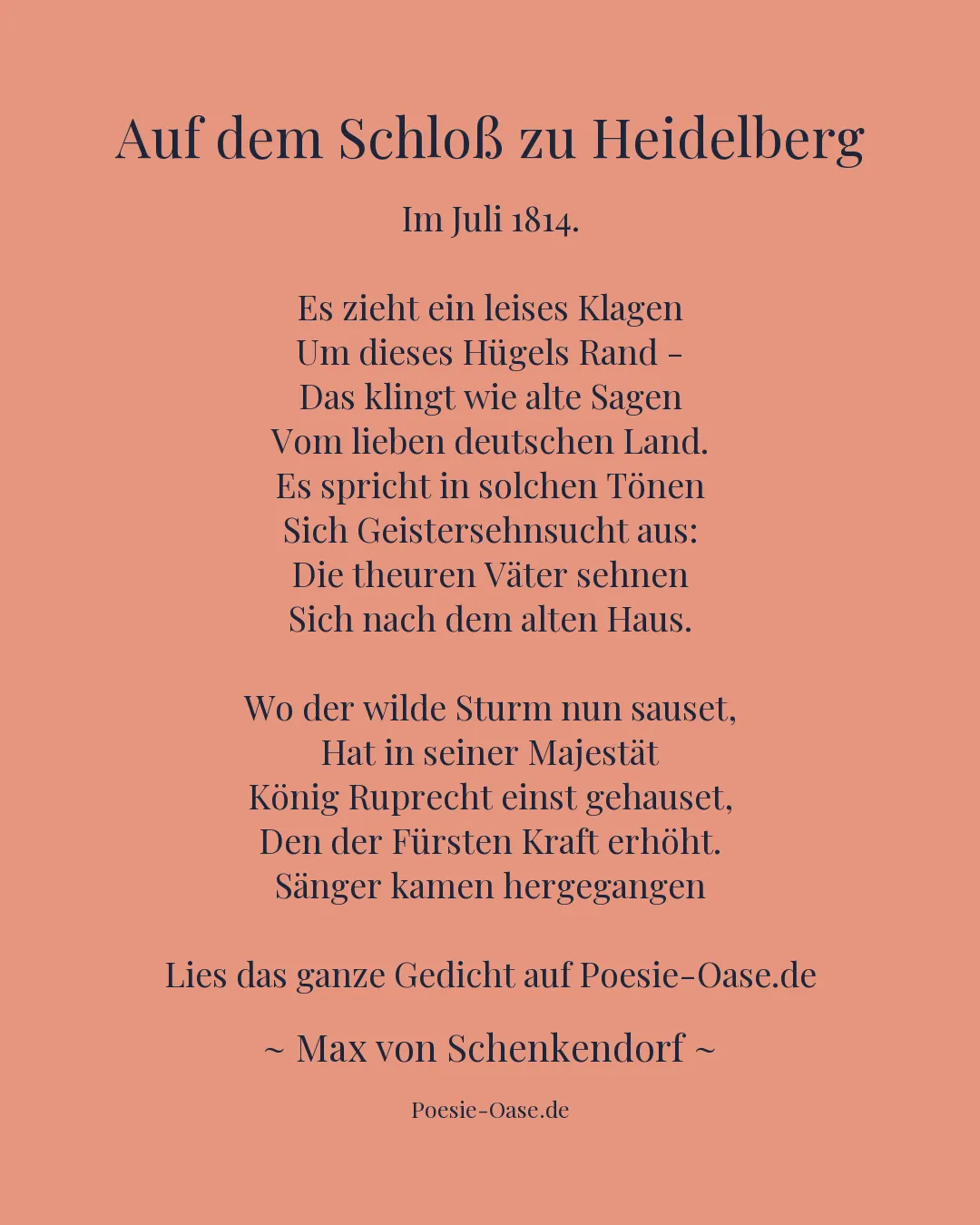 Illustration zu Auf dem Schloß zu Heidelberg