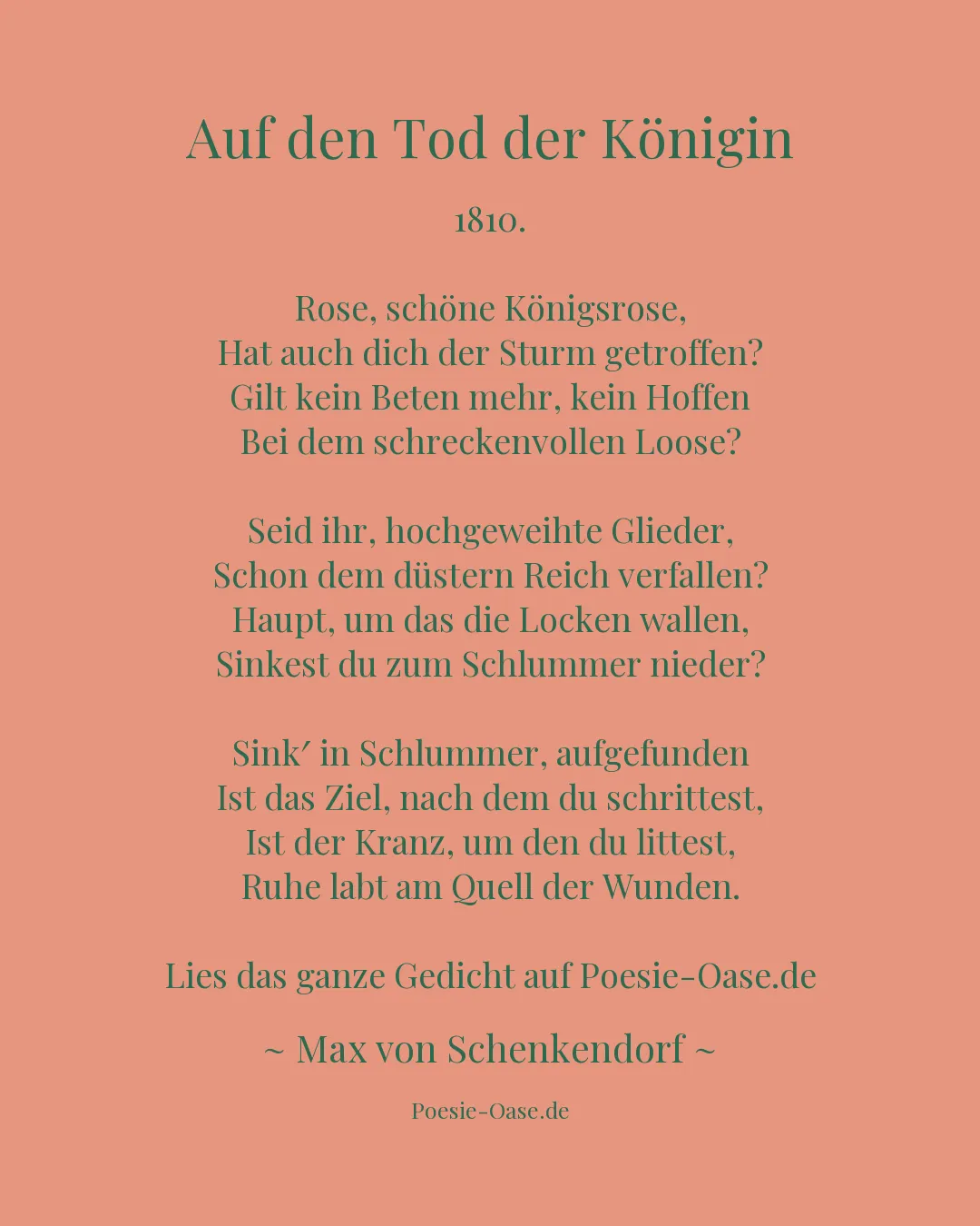 Illustration zu Auf den Tod der Königin