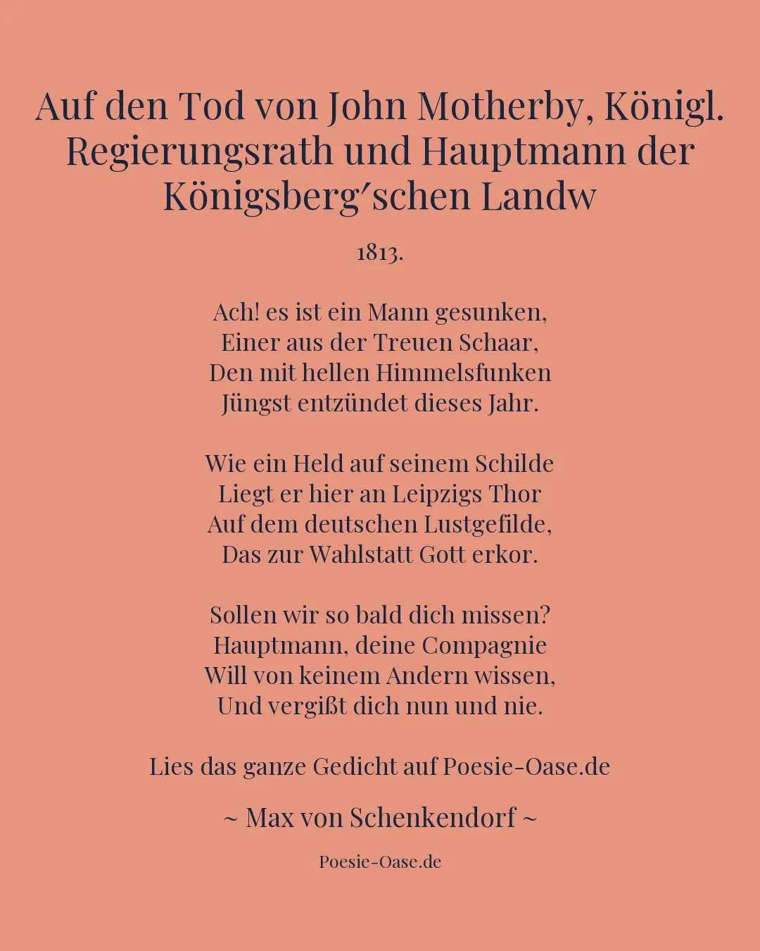 Illustration zu Auf den Tod von John Motherby, Königl. Regierungsrath und Hauptmann der Königsberg′schen Landw