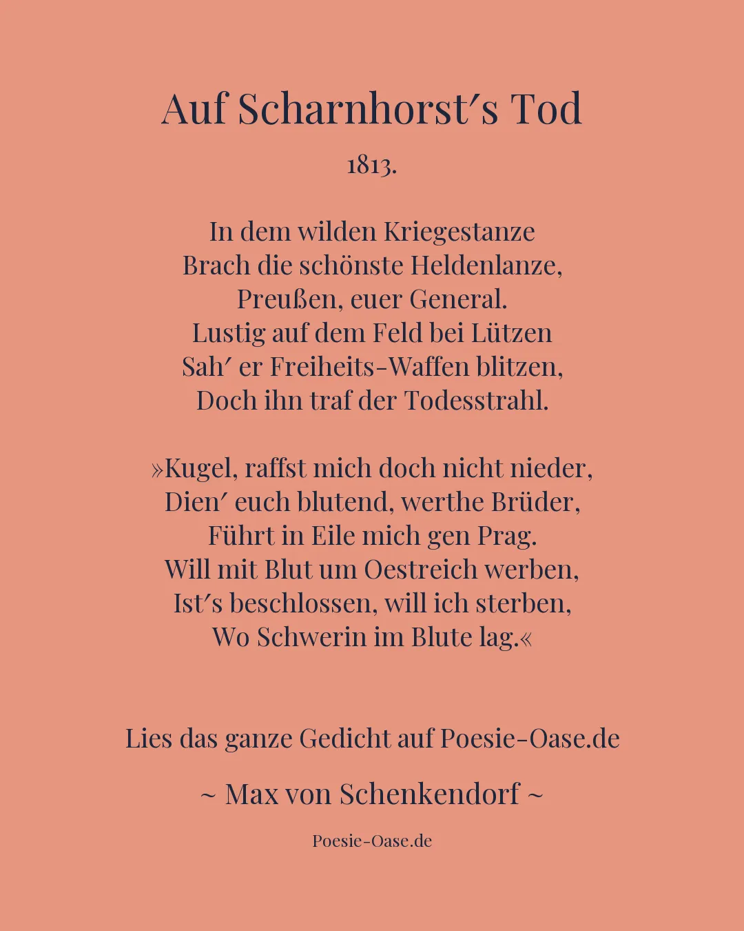 Illustration zu Auf Scharnhorst′s Tod