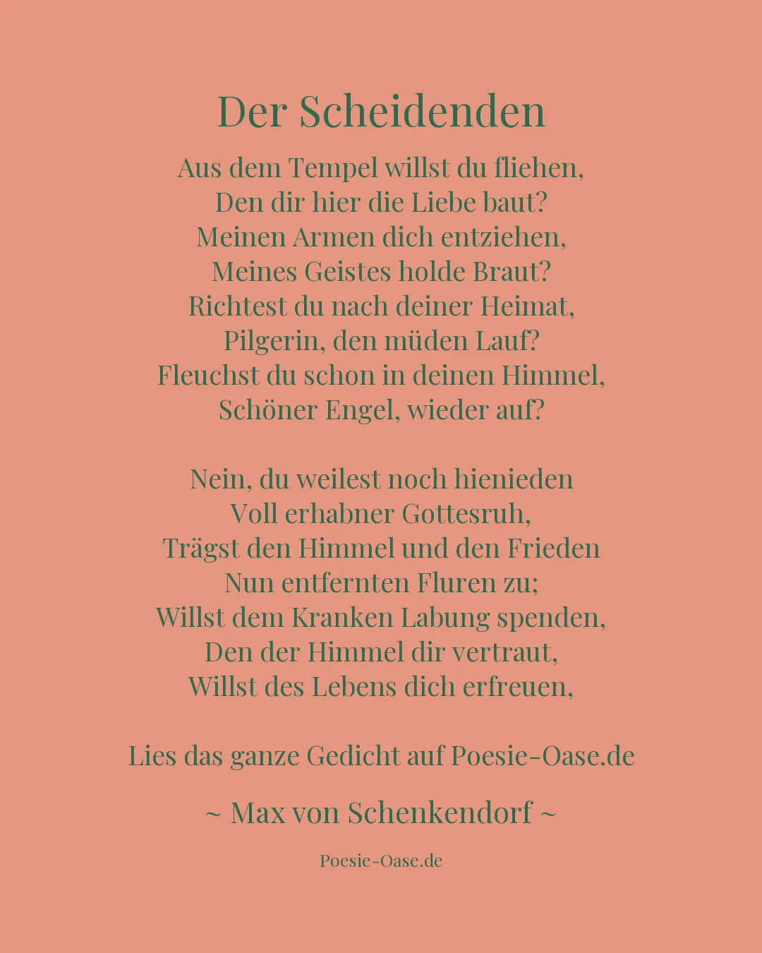 Illustration zu Der Scheidenden