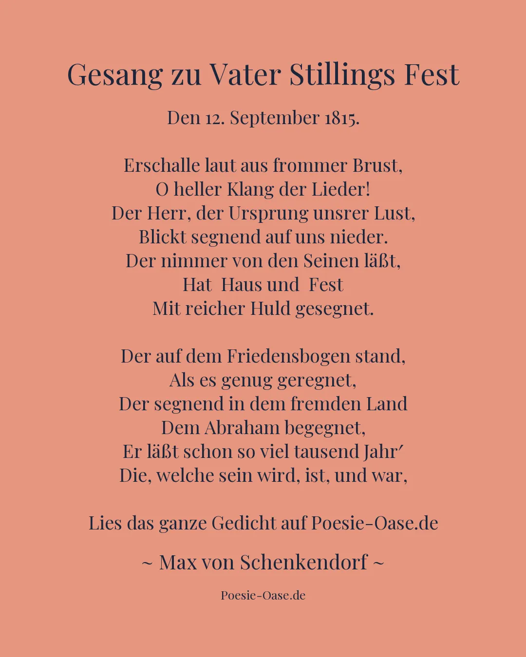 Illustration zu Gesang zu Vater Stillings Fest
