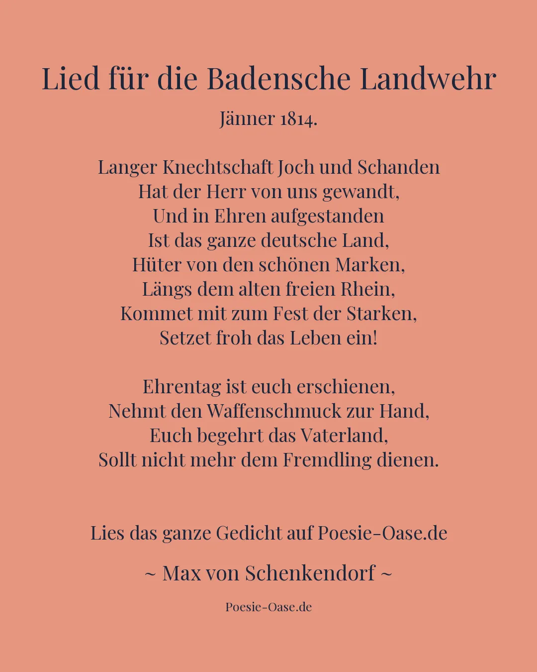 Illustration zu Lied für die Badensche Landwehr