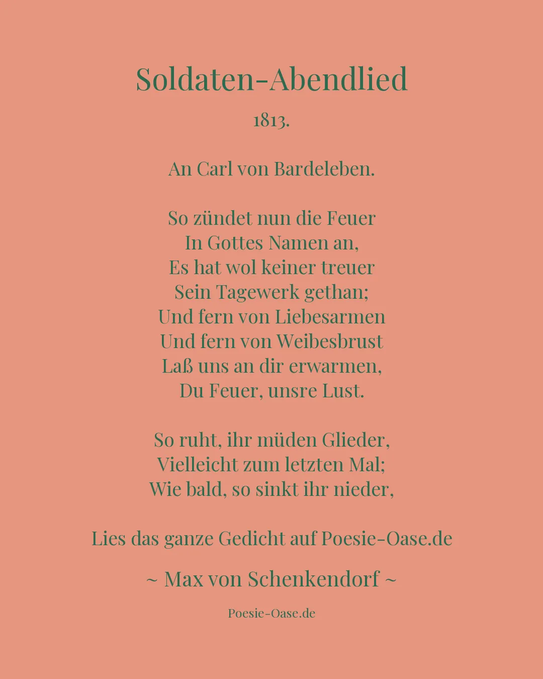 Illustration zu Soldaten-Abendlied
