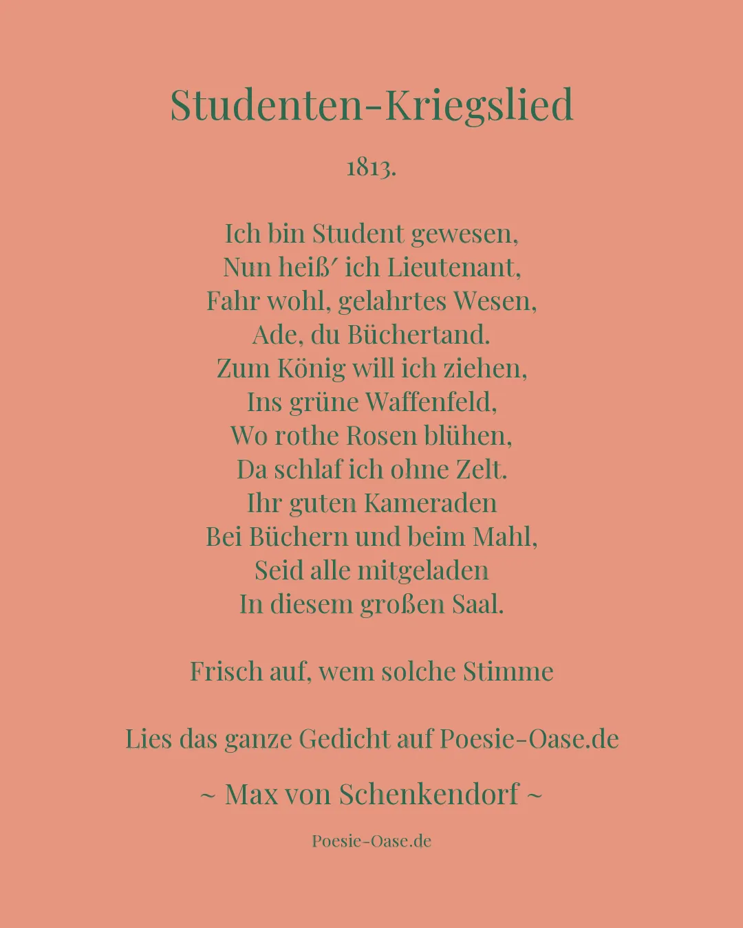 Illustration zu Studenten-Kriegslied