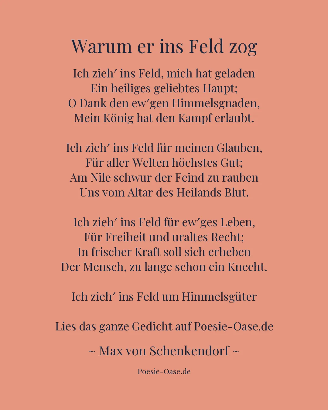 Illustration zu Warum er ins Feld zog