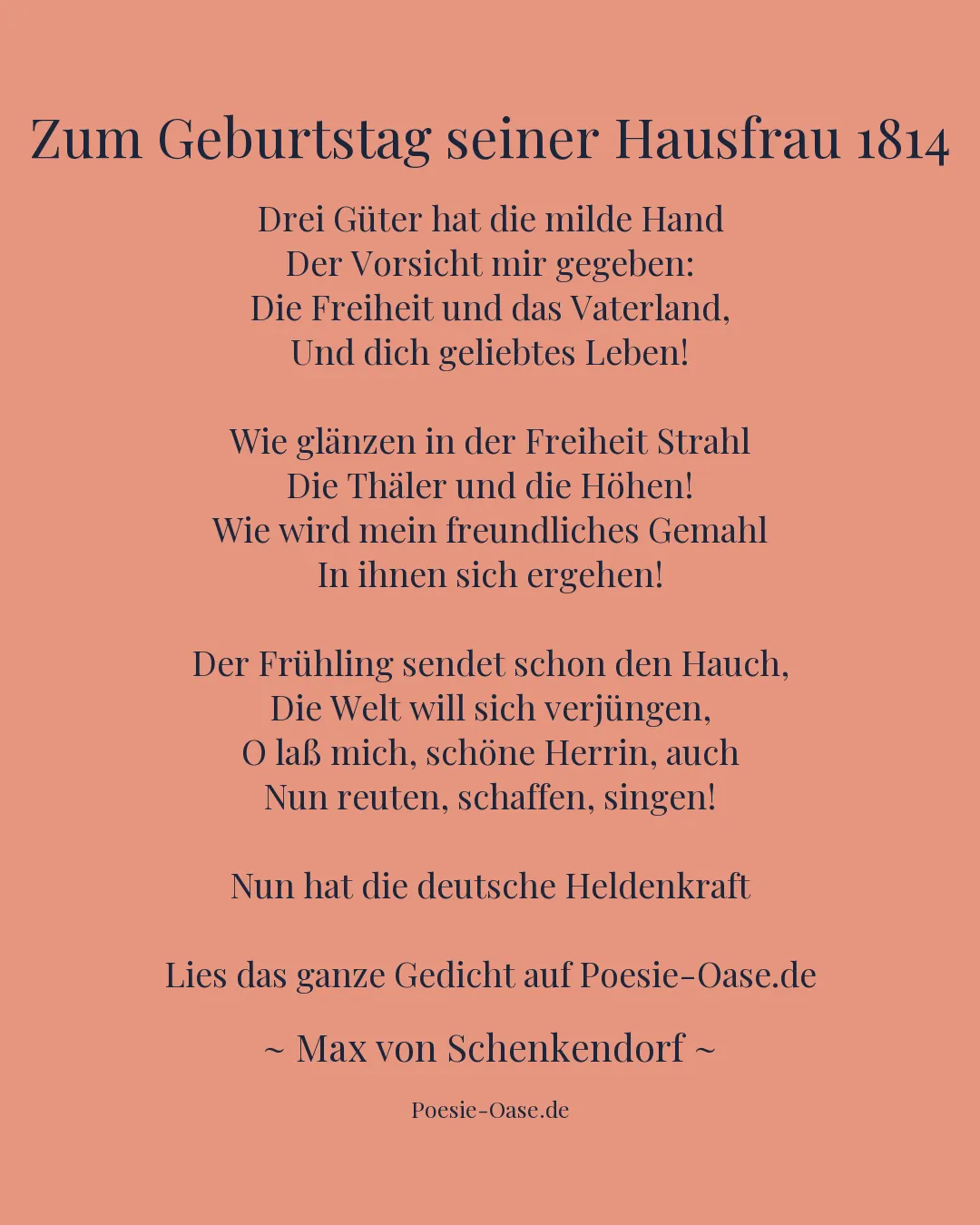 Illustration zu Zum Geburtstag seiner Hausfrau 1814
