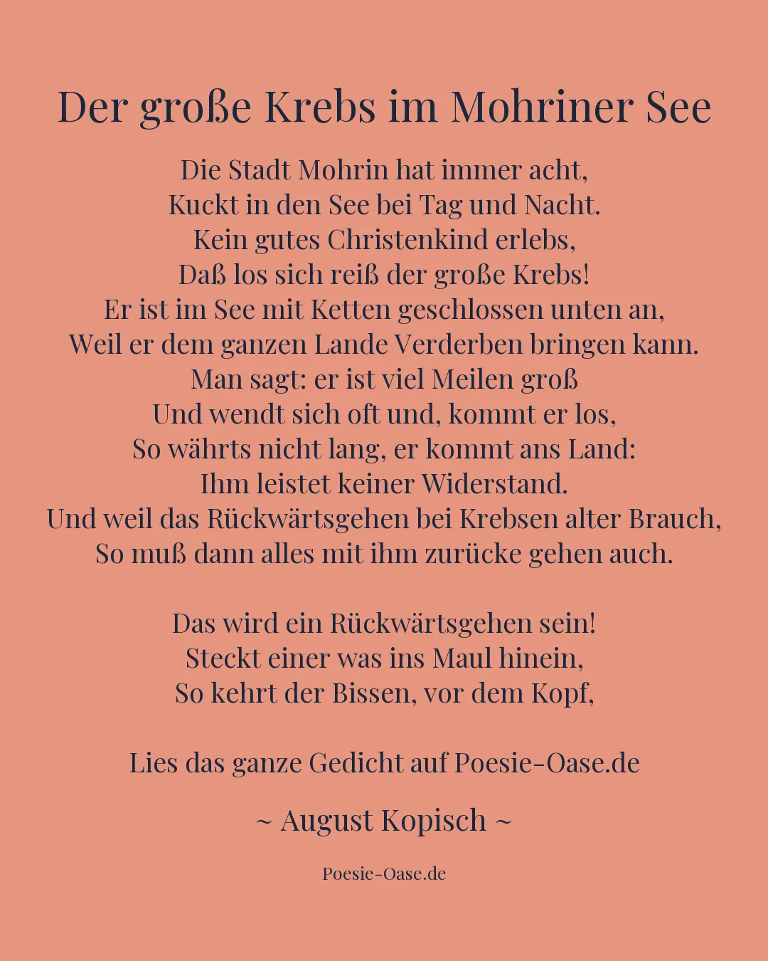 Illustration zu Der große Krebs im Mohriner See