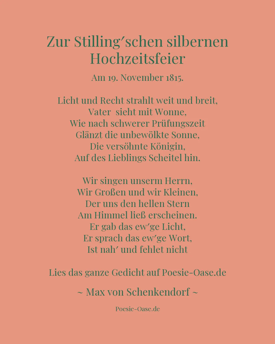 Illustration zu Zur Stilling′schen silbernen Hochzeitsfeier
