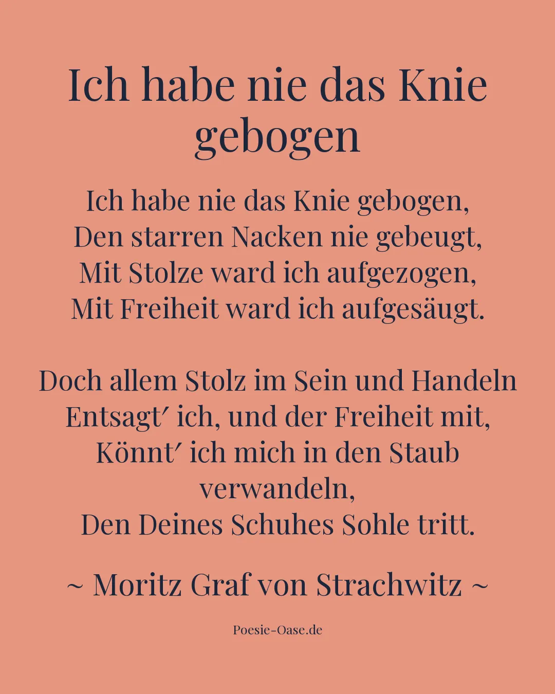 Illustration zu Ich habe nie das Knie gebogen