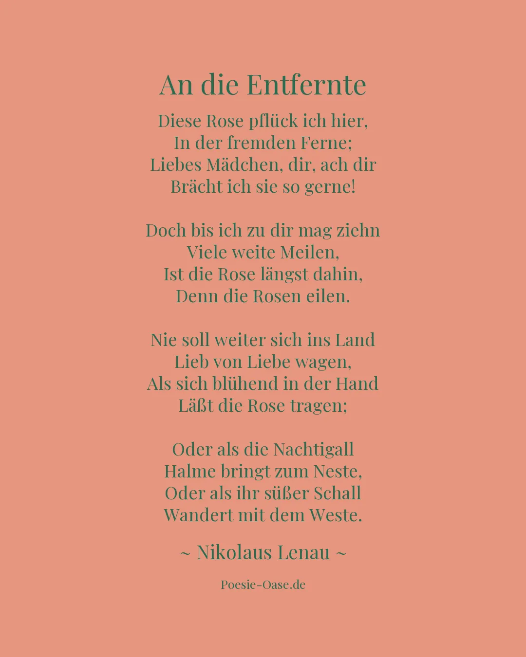 Illustration zu An die Entfernte