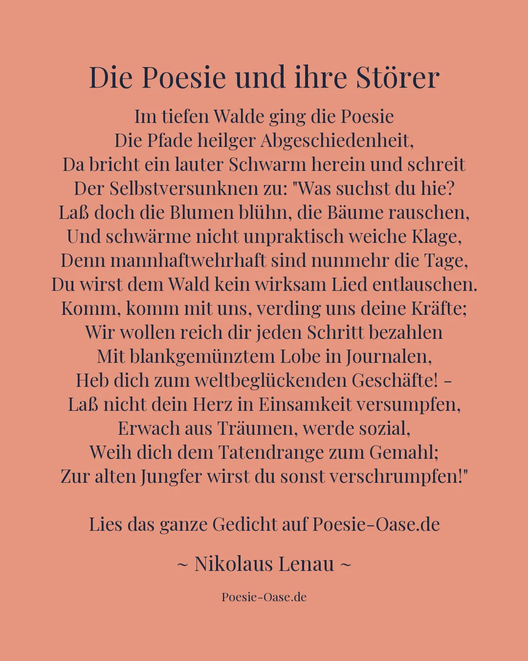Illustration zu Die Poesie und ihre Störer