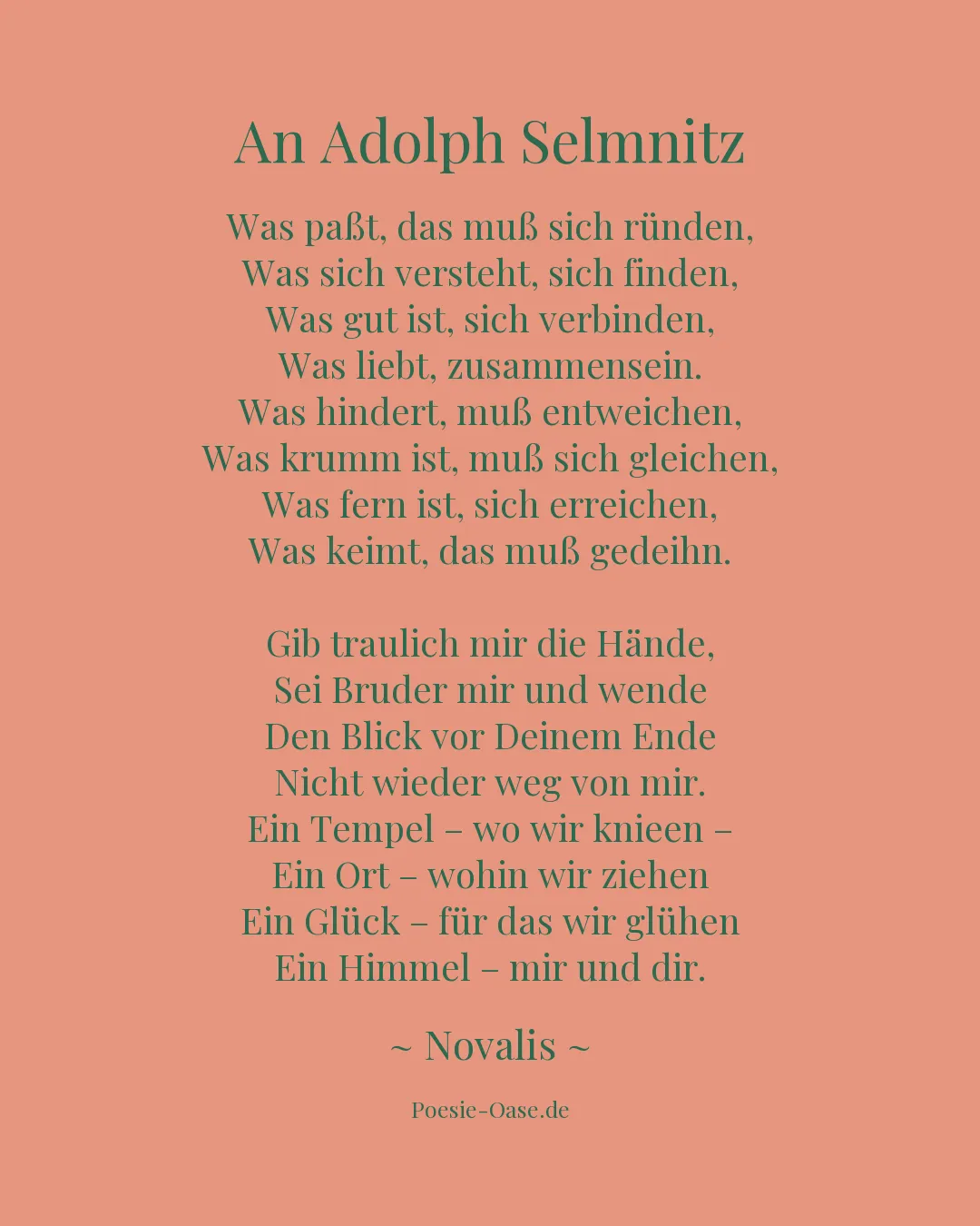 Illustration zu An Adolph Selmnitz