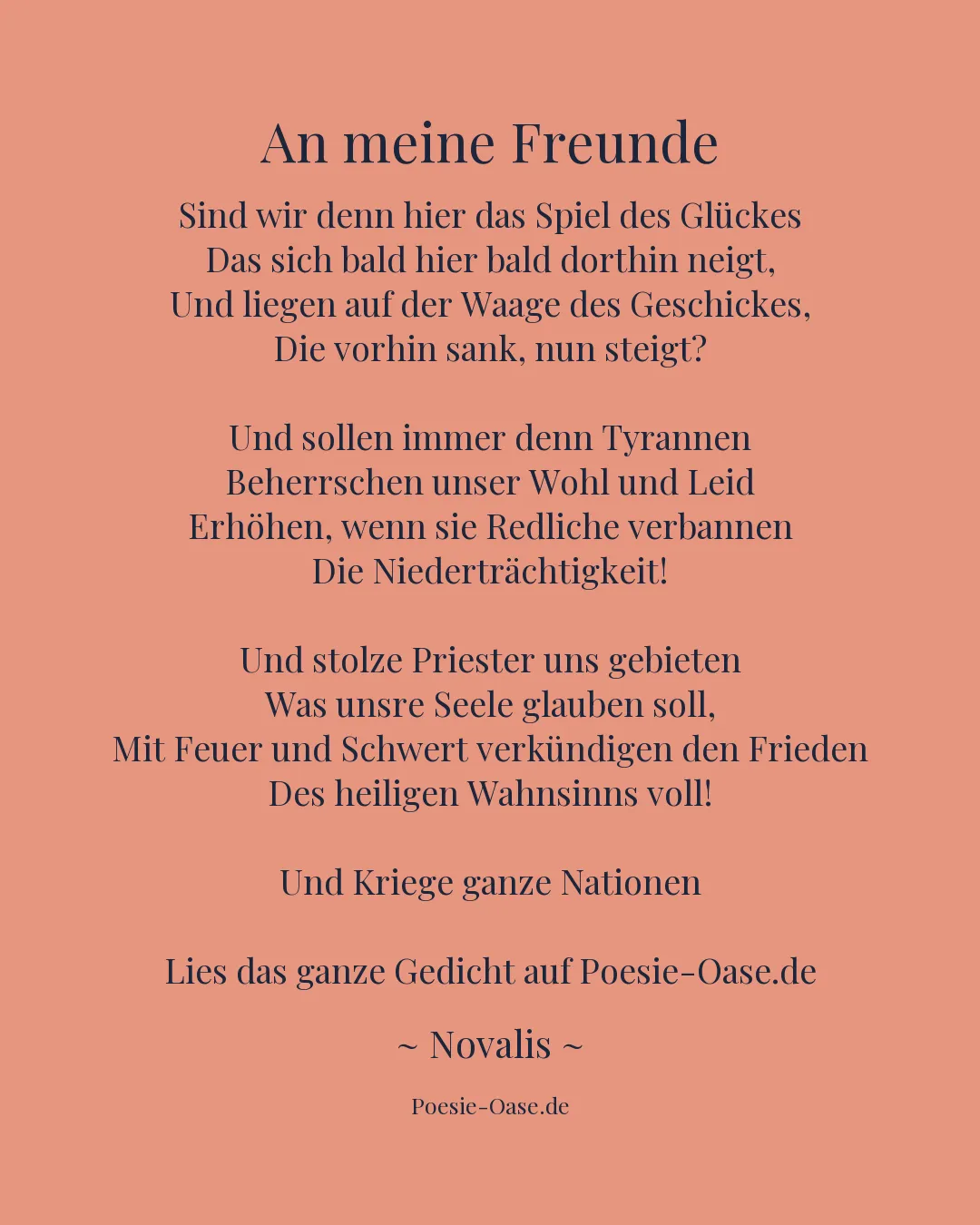 Illustration zu An meine Freunde