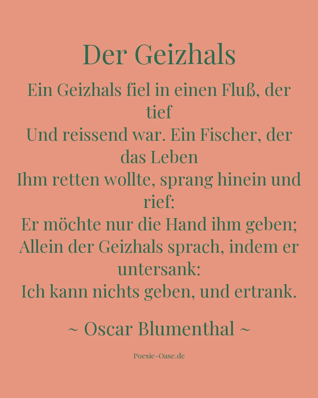 Illustration zu Der Geizhals