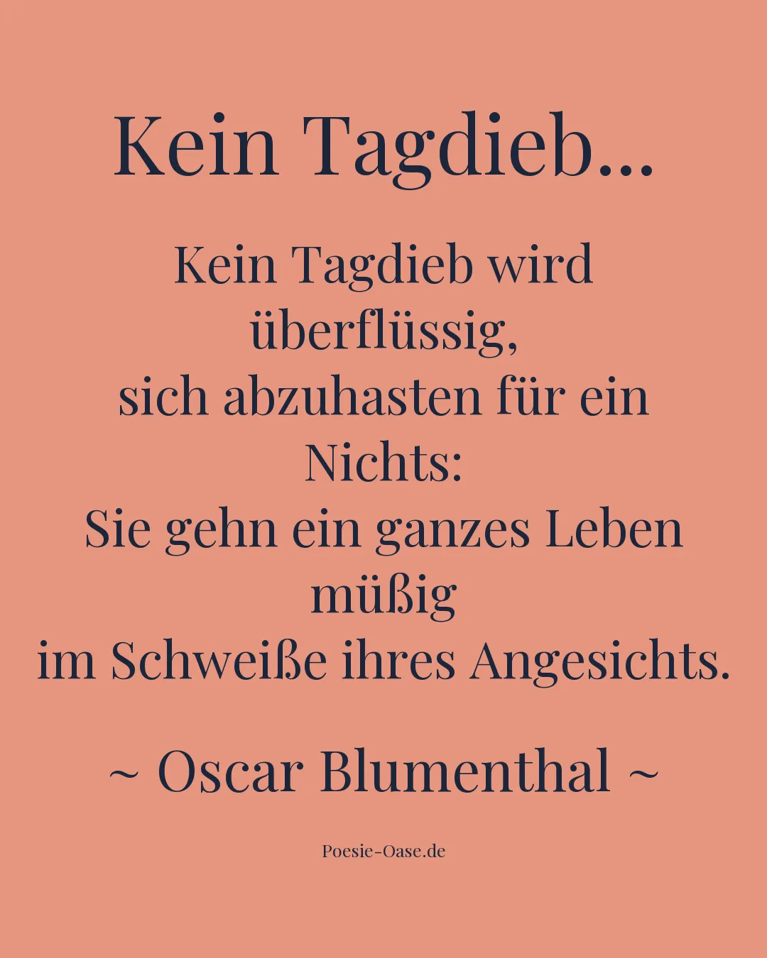 Illustration zu Kein Tagdieb...