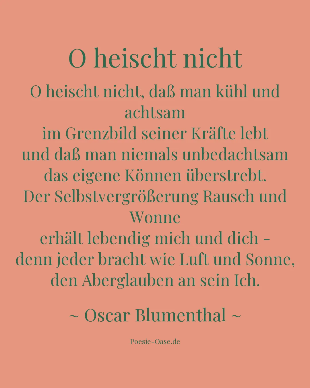 Illustration zu O heischt nicht