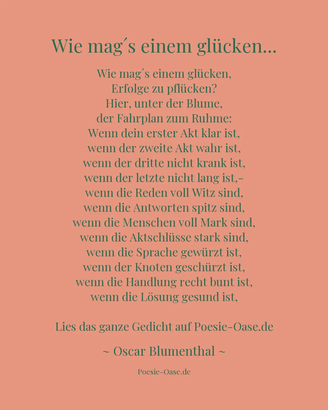 Illustration zu Wie mag´s einem glücken...