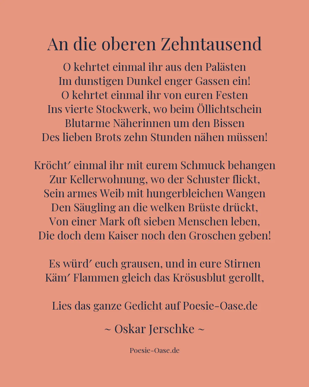 Illustration zu An die oberen Zehntausend
