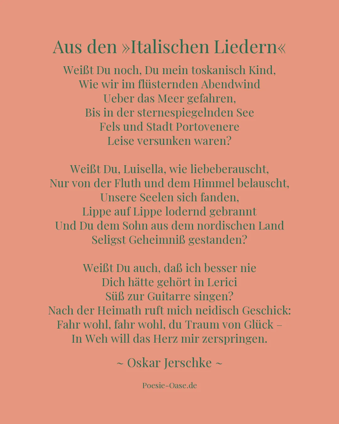 Illustration zu Aus den »Italischen Liedern«