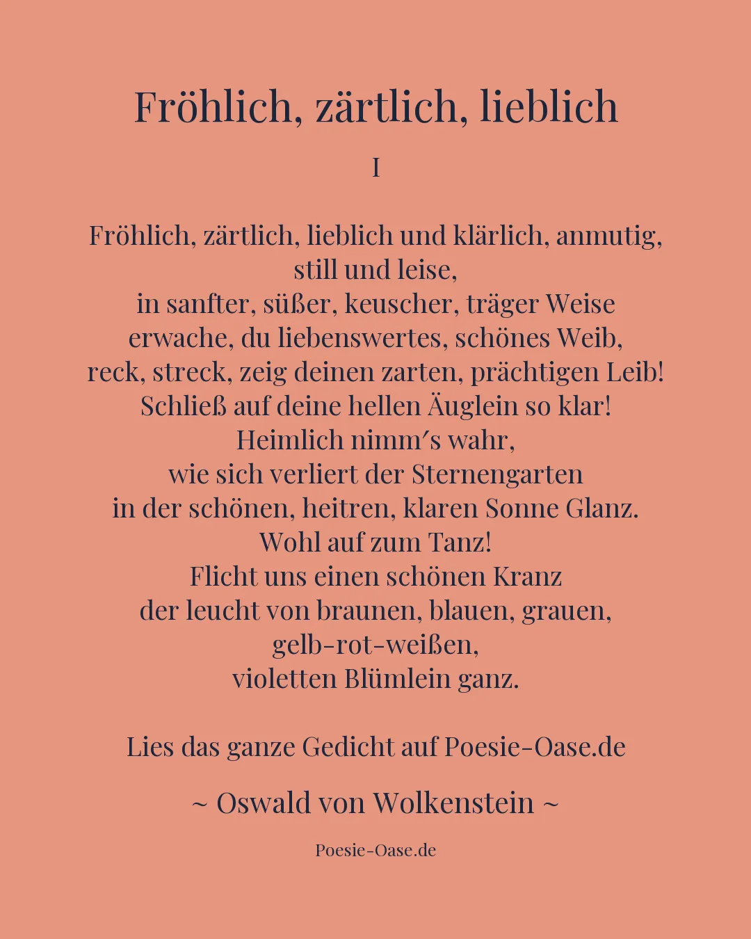 Illustration zu Fröhlich, zärtlich, lieblich