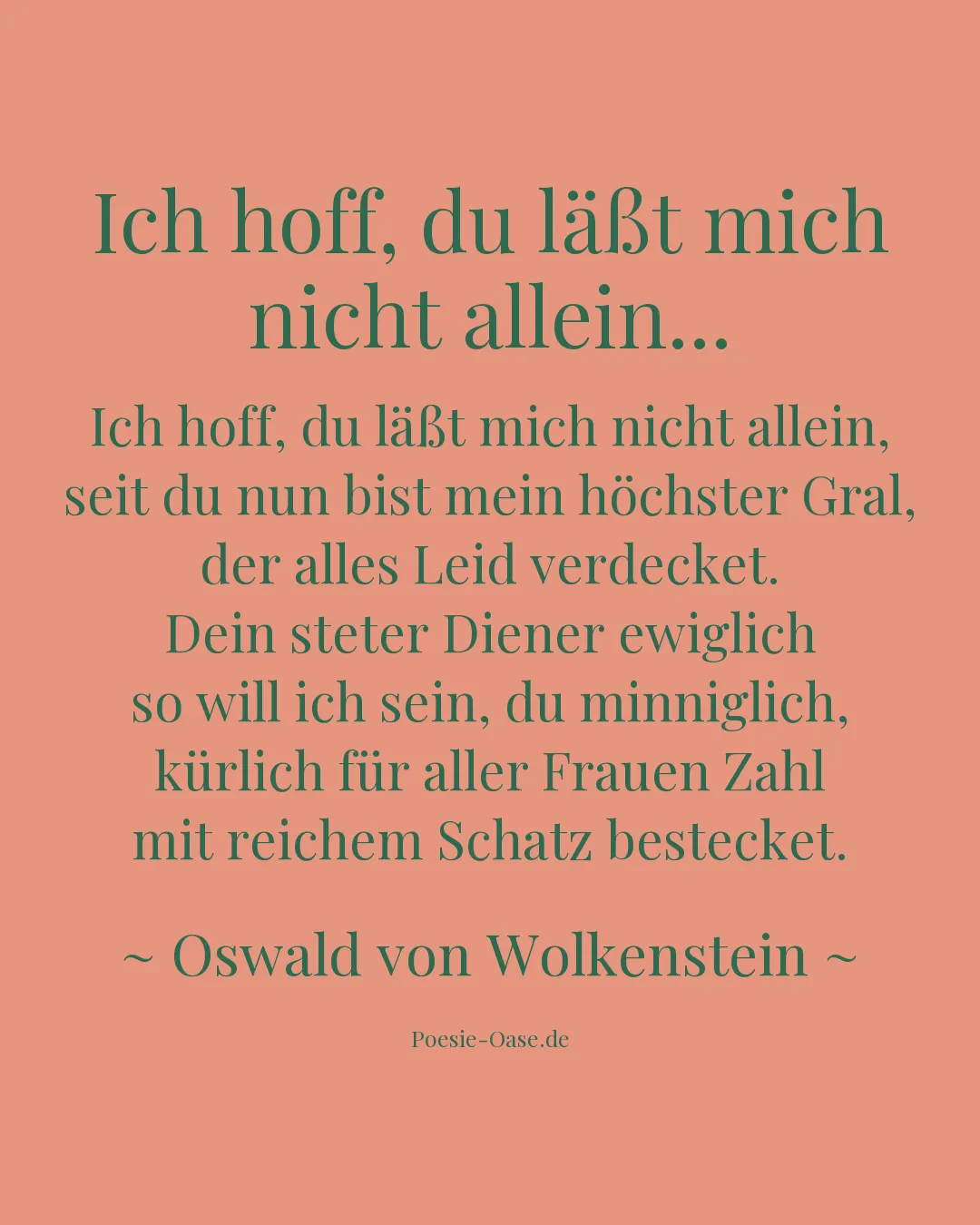 Illustration zu Ich hoff, du läßt mich nicht allein...