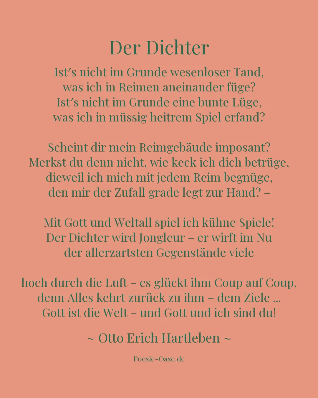 Illustration zu Der Dichter