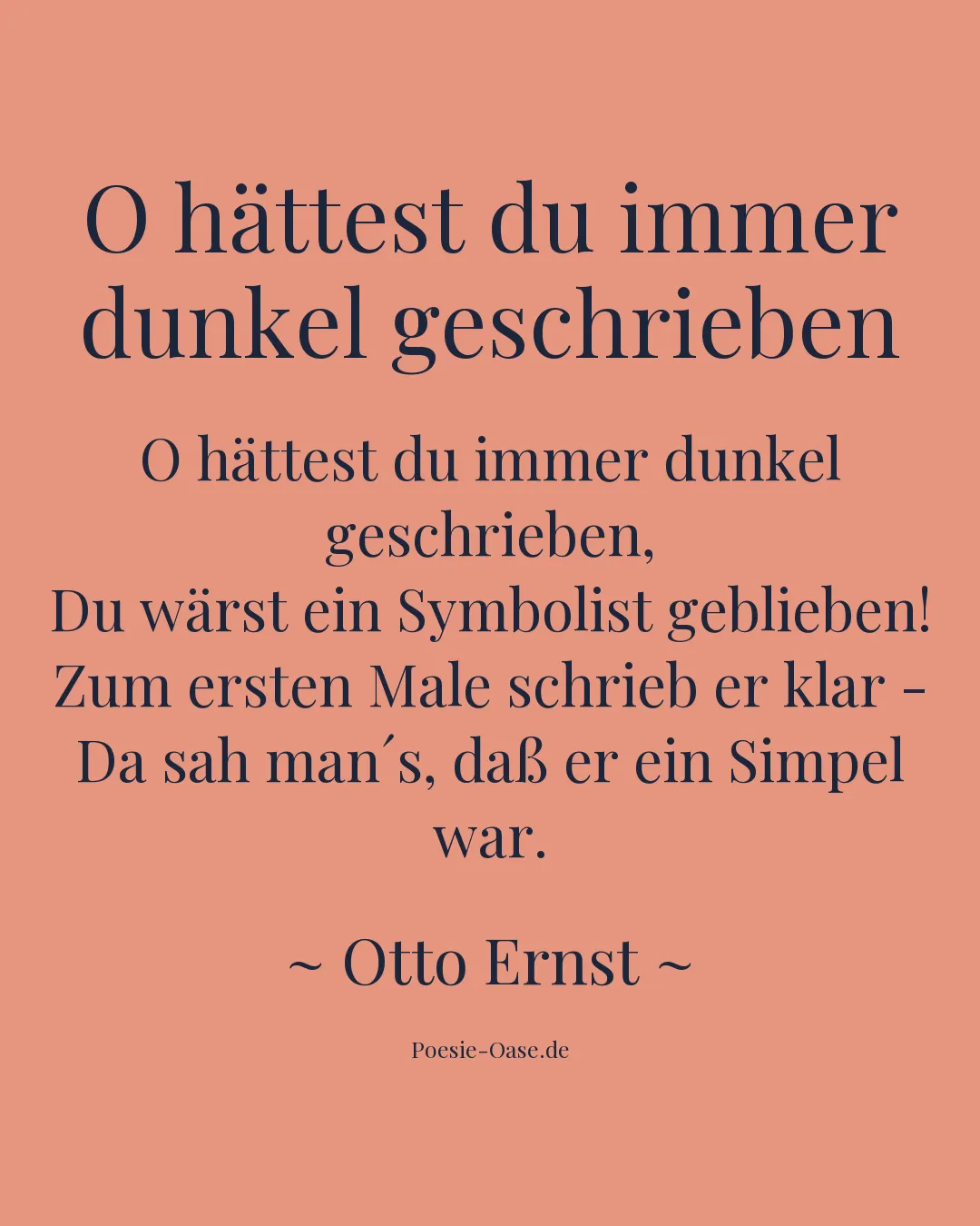 Illustration zu O hättest du immer dunkel geschrieben
