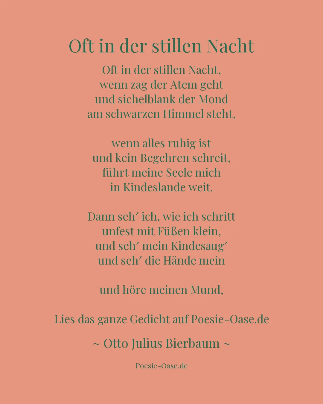 Illustration zu Oft in der stillen Nacht